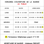HORAIRES--MAIRIE