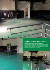 chantier participatif préau école