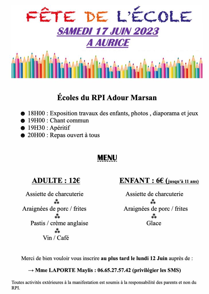 Fête école 17.06.2023 Aurice