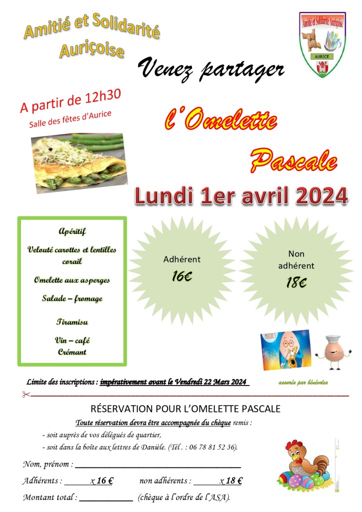 omelette pascale 2024
