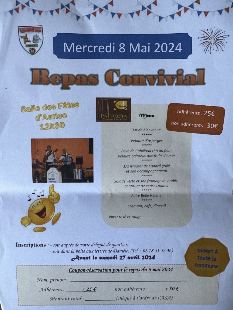 repas asa 8 mai 2024